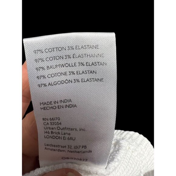 URBAN OUTFITTERS CROP TANK TOP WHITE BEACH VACATION RESORT XSMALL - Picture 7 of 7